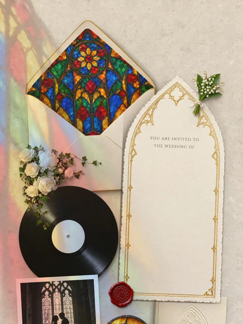The Chapel — Limestone & Ruby invitation