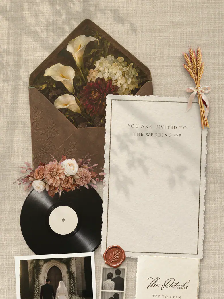 Harvest — Mocha & Rust invitation