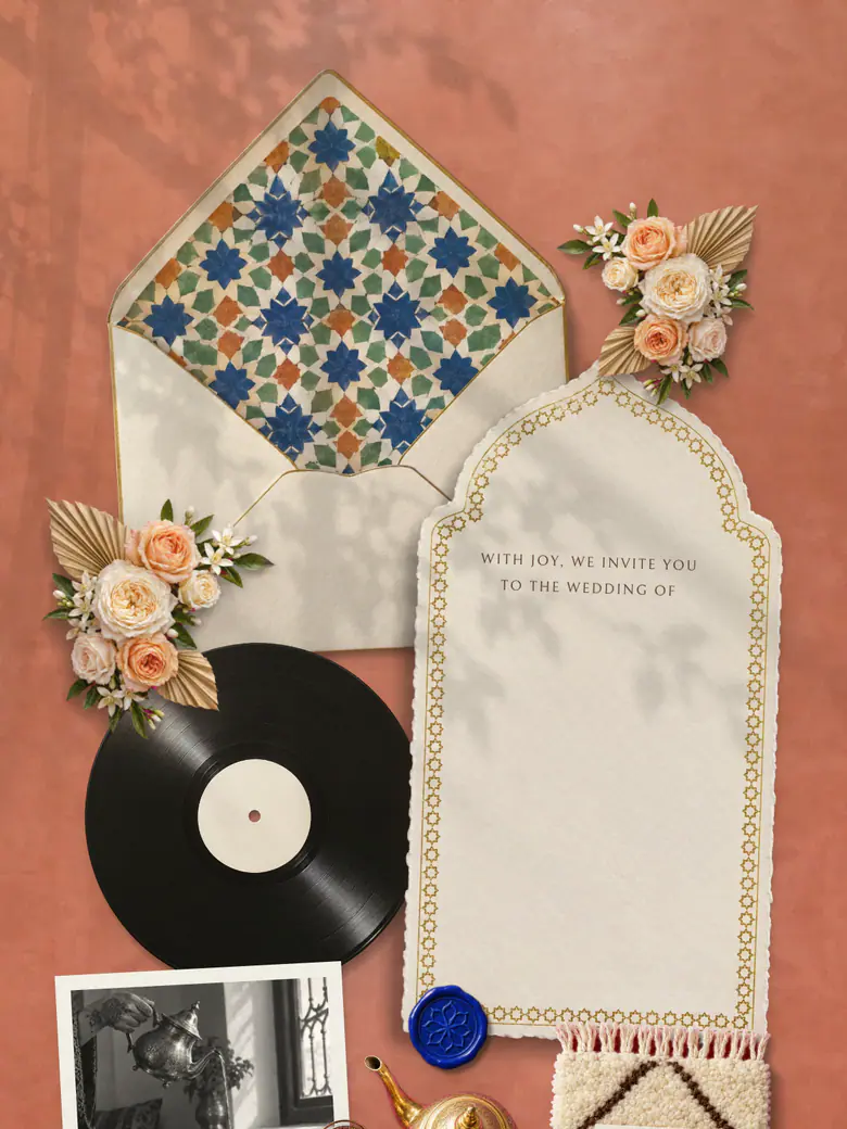 The Riad — Terracotta & Majorelle invitation